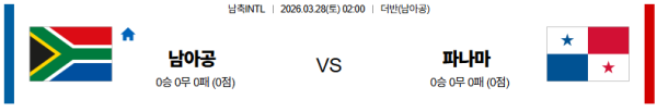 남아공 대 파나마 국제친선경기 03월28일 맞대결 생중계, 스포츠중계, 스포츠분석