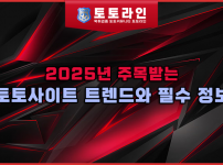 2025년 주목받는 토토사이트 트렌드와 필수 정보